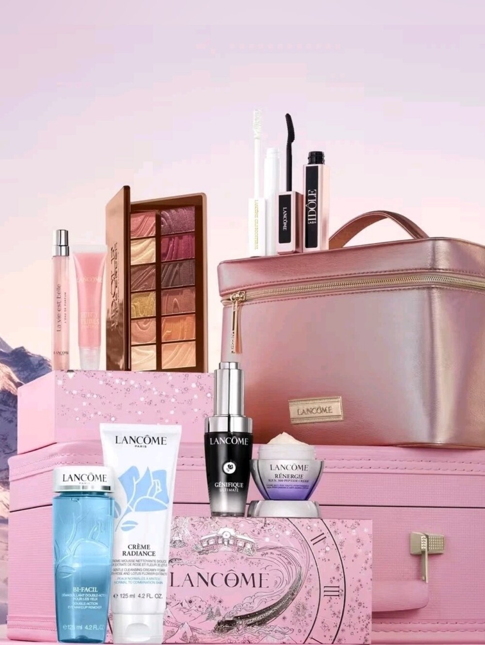 Lancome 10 piece Holiday Beauty Box limited-edition makeup and skincare gift